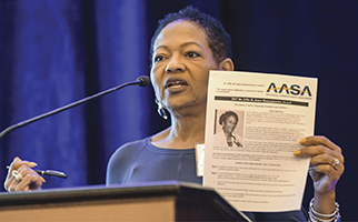 Sharon Adams-Taylor speaking