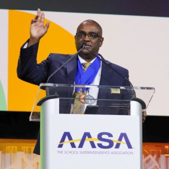 Walter Gonsoulin at podium