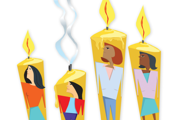 Burning candle illustration