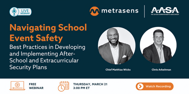 Metrasens Recording Banner