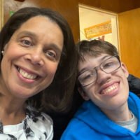 Superintendent Michelle Osterhoudt with student contributor, Max Pascarella