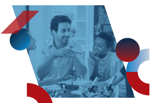 Teacher with smiling student